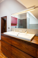 Naklejka na ściany i meble Bathroom interior, countertop