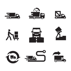 Delivery icons. Vector format