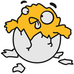 Frisch geschlüpftes verrücktes Küken