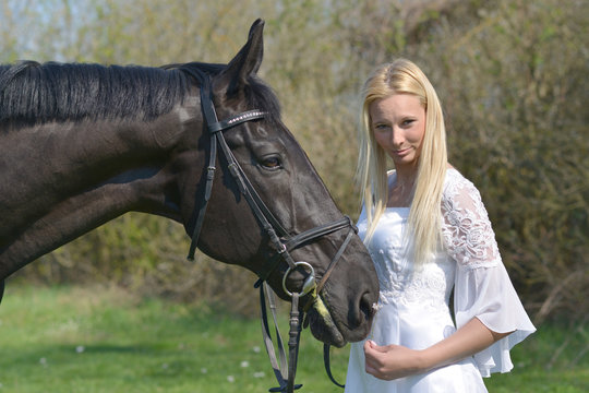 mariée et cheval