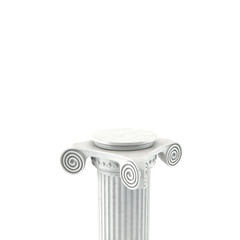 Antique Column On A White Backround(3d)