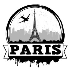 Paris  travel label or stamp
