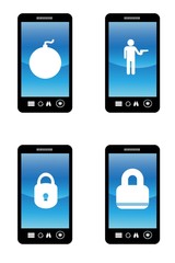 Sécurité dans 4 téléphones mobiles