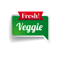 Fresh vegetable, badge or seal