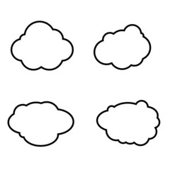 Set of clouds icons