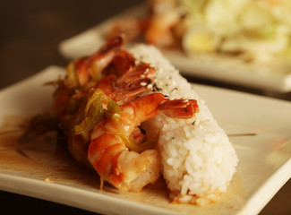 baked shrimp with rice