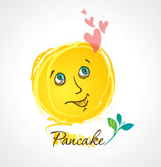 Pancake. Happy breakfast.