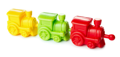 Toy cololed train