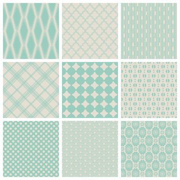 set of 9 seamless vintage patterns - saved as pattern swashes