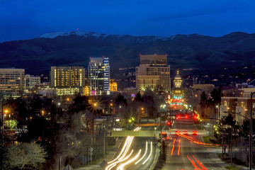 Beautiful city of Boise Idaho Capital boulevard