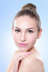 Fototapeta premium portrait of young woman face