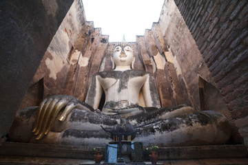 Ancient buddha statue. Sukhothai Historical Park,Thailand