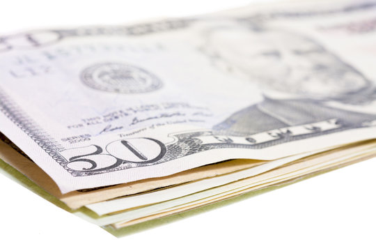 Many money bills made of paper