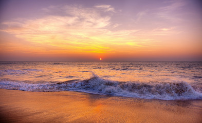 Naklejka na ściany i meble Perfect Sunset on a Tropical Beach