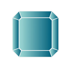 Blue Topaz - vector illustration