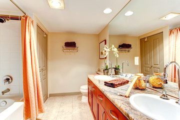 Gentle bathroom interior