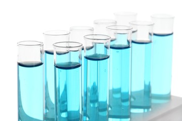 Test tubes isolated on white