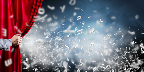 Opened curtain
