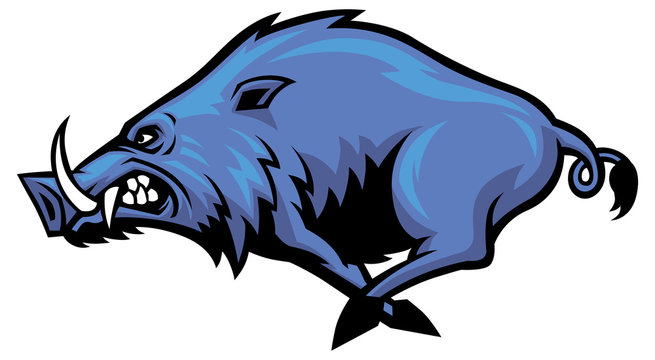 Running Wild Hog Mascot