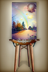 Picture with avenue and rainbow © Rosario Rizzo