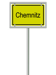 Chemnitz - Ortsschild