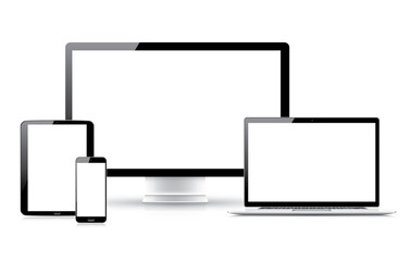 High quality electronic devices vector collection