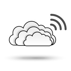 Cloud  icon. Vector illustration