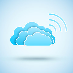 Cloud with  Wifi symbol