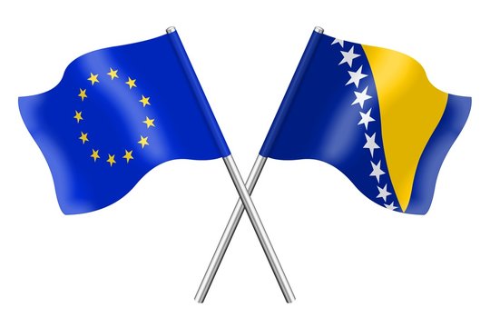 Flags : Europe and Bosnia-Herzegovina
