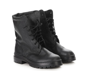 Black man's boots.