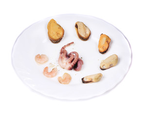 Delicious seafood on a plate.