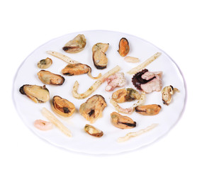 Delicious seafood on a plate.