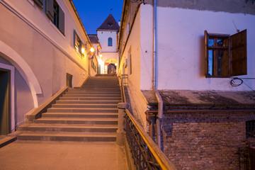 Fototapeta na wymiar Stairs in medieval Sibiu