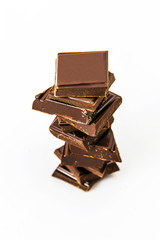 dark chocolate isolated