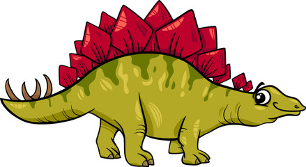 stegosaurus dinosaur cartoon illustration © Igor Zakowski