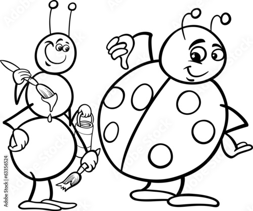 Download Ant And Ladybug Coloring Page Wall Mural Wallpaper Murals Igor Zakowski