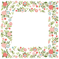 Fototapeta na wymiar floral frame with place for your text