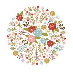 Obrazy na Szkle  Floral illustration