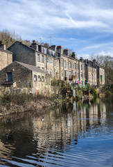Fototapeta na wymiar Yorkshire canal side houses
