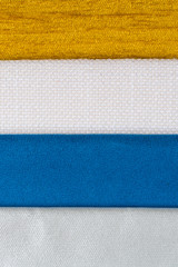 Fototapeta premium Multi color fabric texture samples