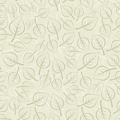 Vector seamless background. Leafs.