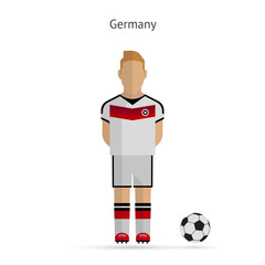 National football player. Germany soccer team uniform.