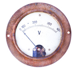 Old used volt meter