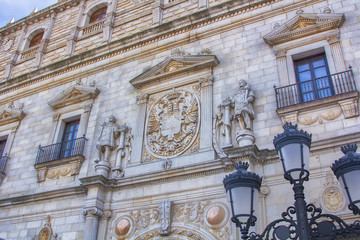 Obraz premium Old facades in Toledo, Spain