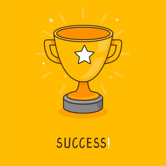 Vector success concept in flat style