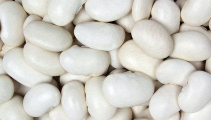 White haricot beans background