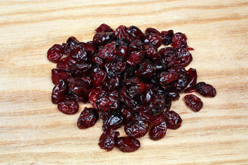 Dried cranberries fruit