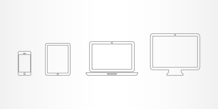 Device icons: smartphone, tablet, laptop and desktop computer