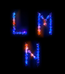 neon alphabet