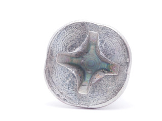 screw on white background